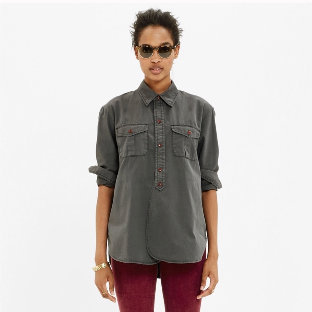 Madewell Cargo Workshirt in Grey